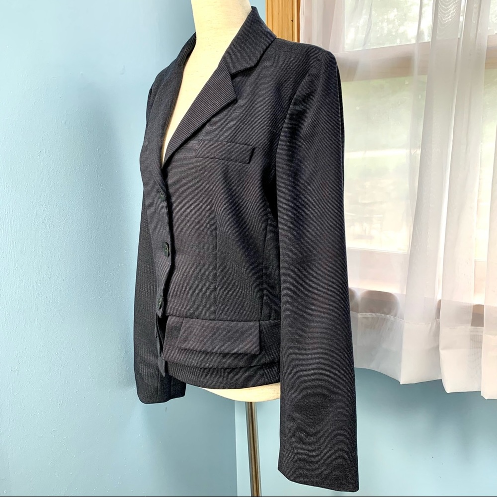Marc by Marc Jacobs Navy Wool Peplum Blazer - Picture 2 of 7